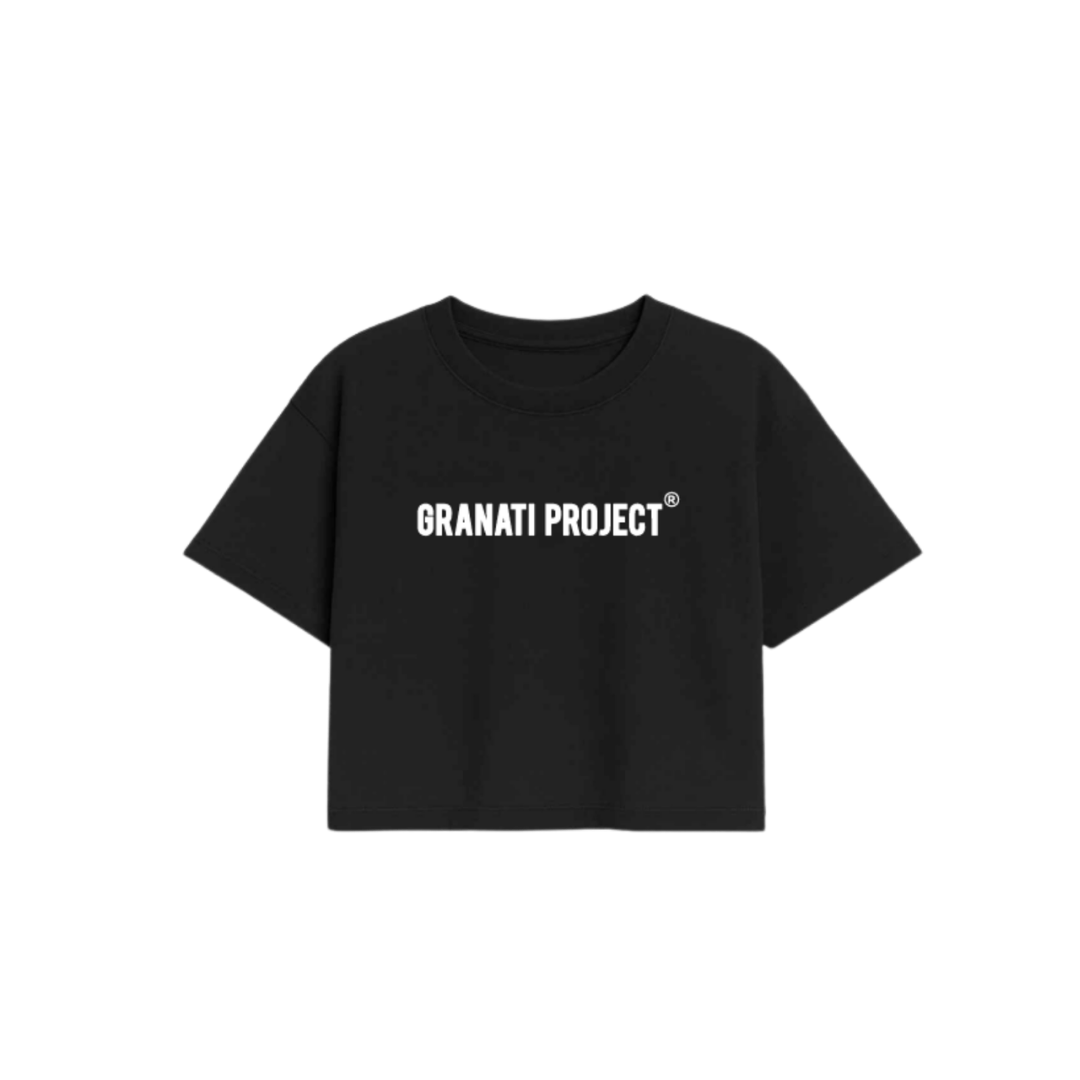 CAMISETA GP CROPPED NEGRA ORIGINS EDITION MUJER