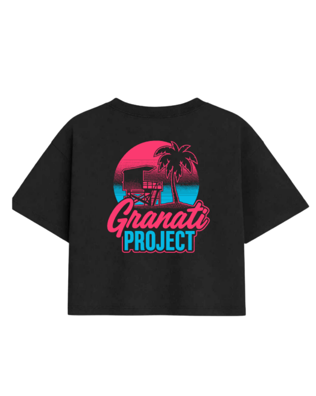CAMISETA GP CROPPED NEGRA MIAMI EDITION MUJER